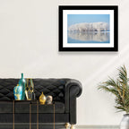 Frost Covered Lakeside Trees Wall Art
