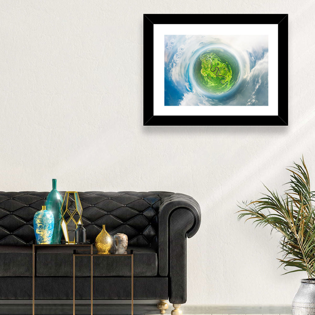Spherical Forest from Space Wall Art
