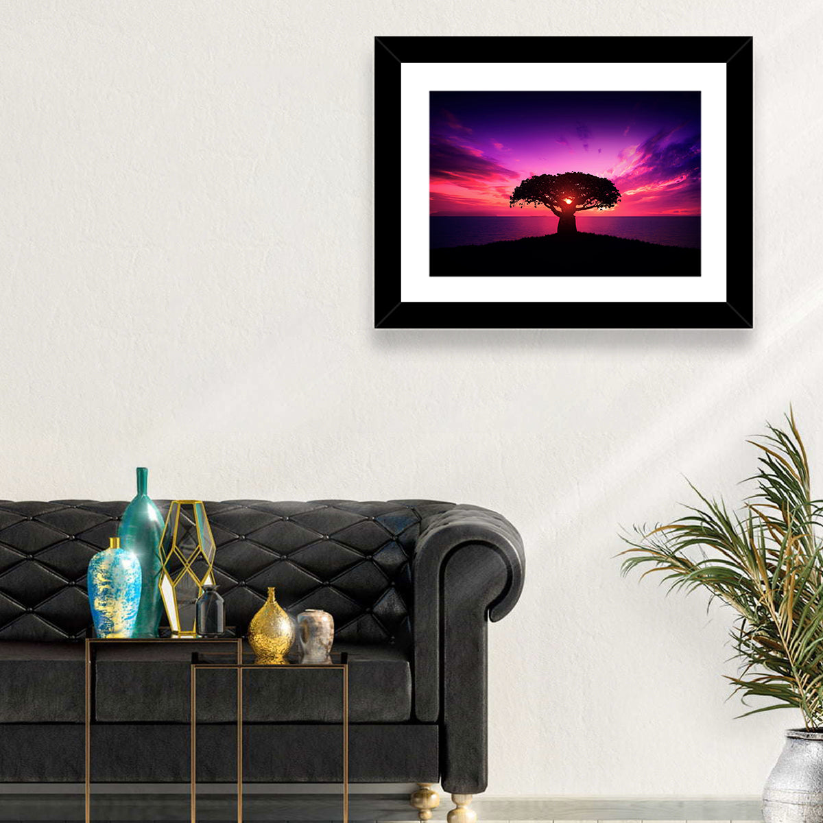 Baobab Sunset Silhouette Wall Art