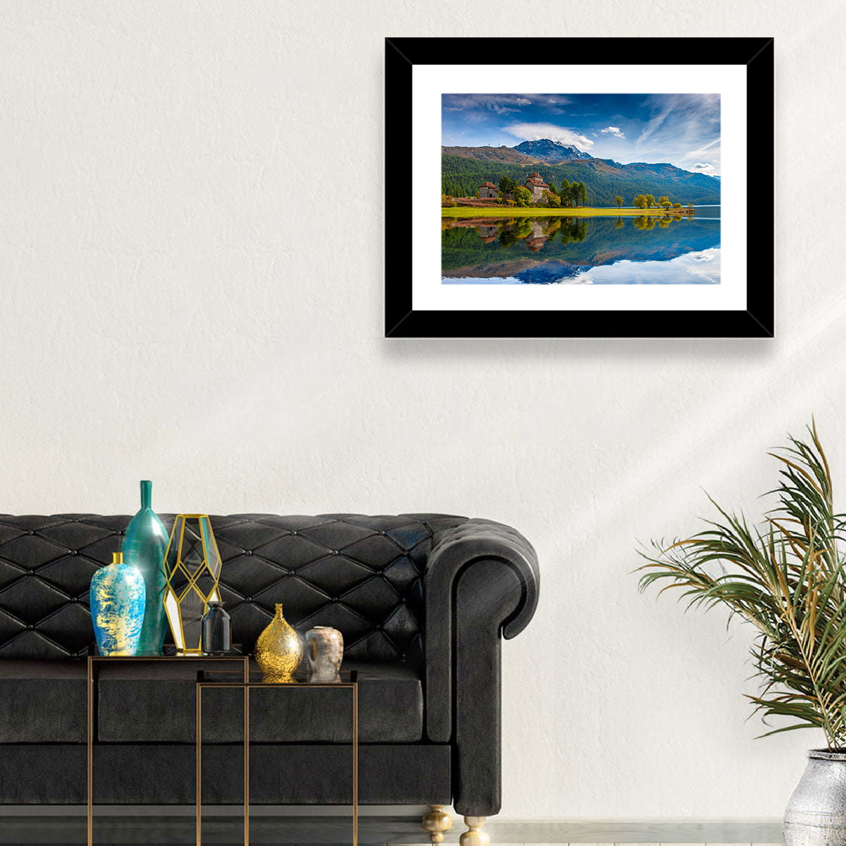 Lake Silvaplana with Crap Da Sass Wall Art
