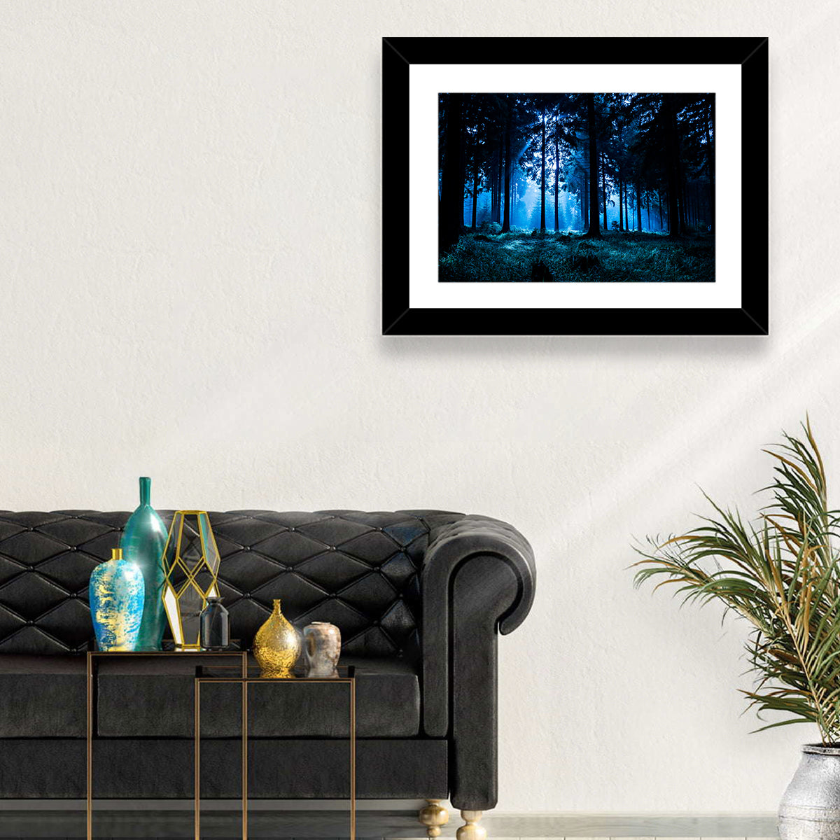 Thuringia Forest at Dusk Wall Art in a room, landscape