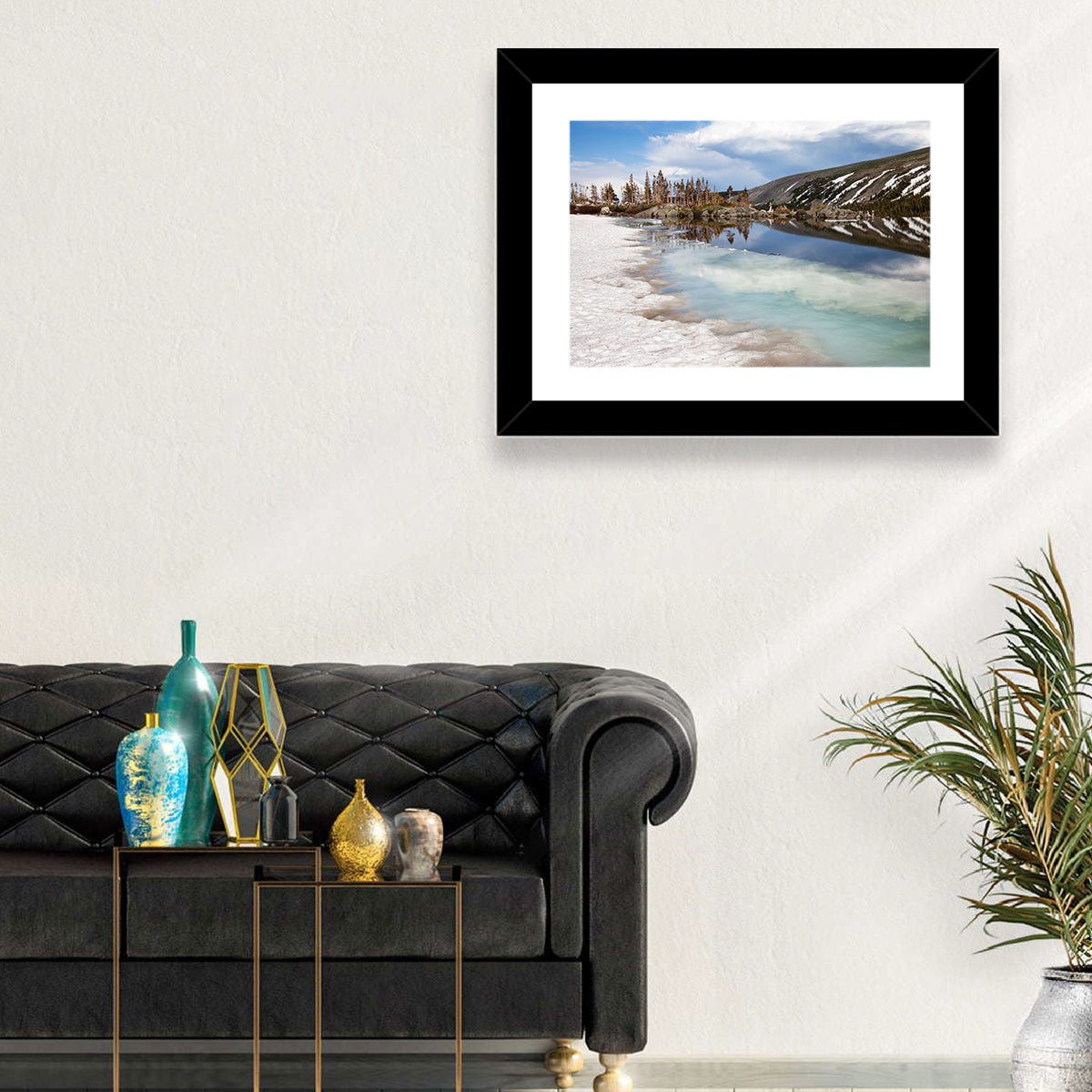 Lake Isabelle Reflection Wall Art in a room, landscape