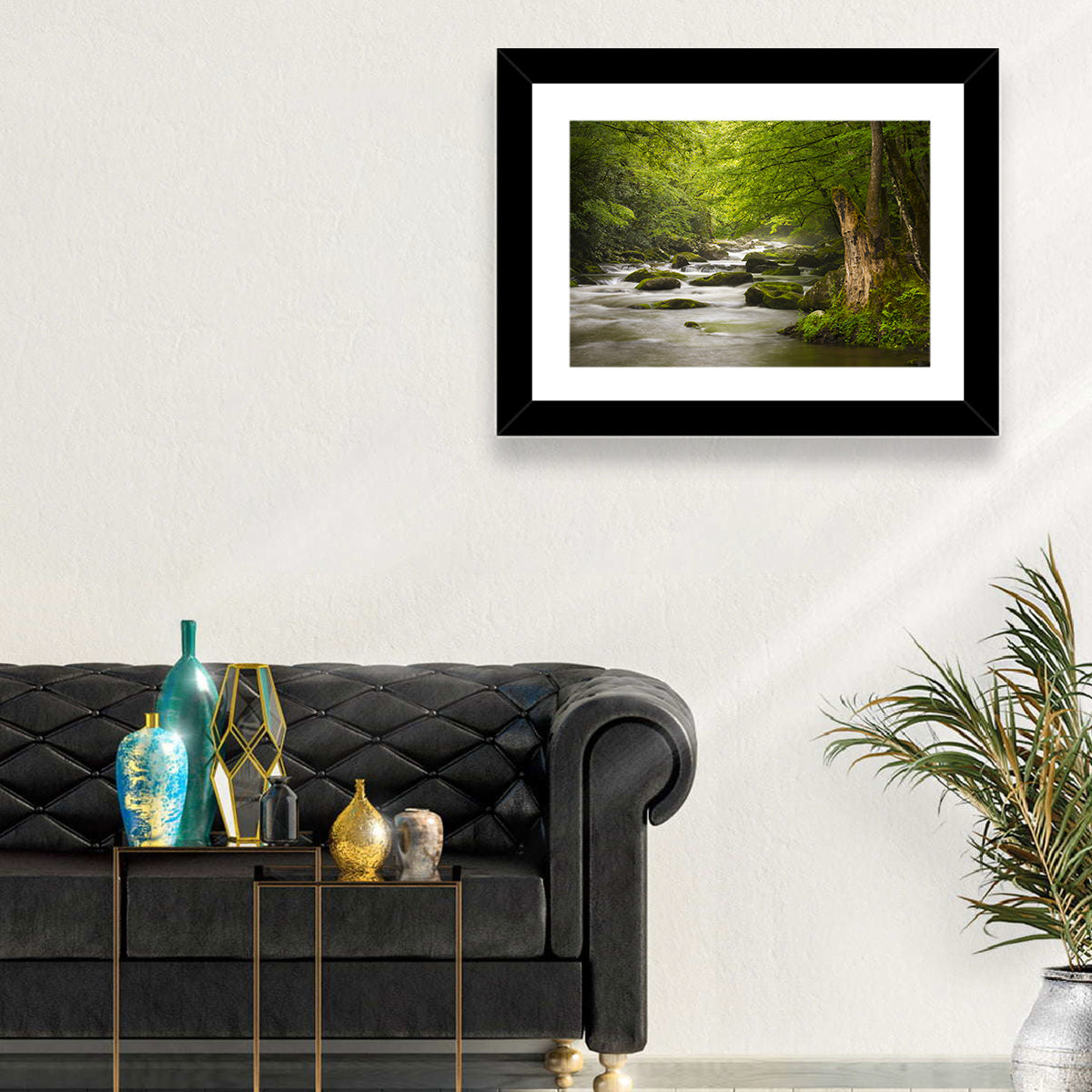 Tremont River Wall Art in a room, landscape