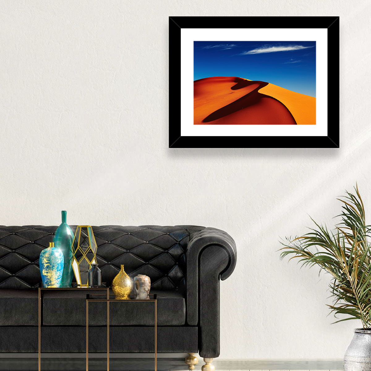 Sahara Dune Shadow Wall Art in a room, landscape