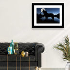 Howling Wolf at Full Moon Wall Art