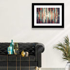 Sound Waves Wood Planks Wall Art