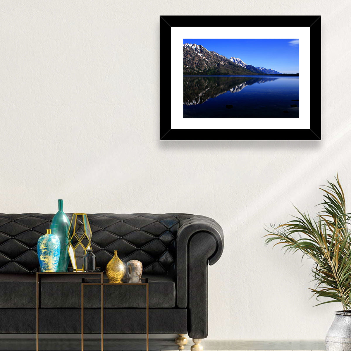 Jenny Lake Wall Art in a room, landscape