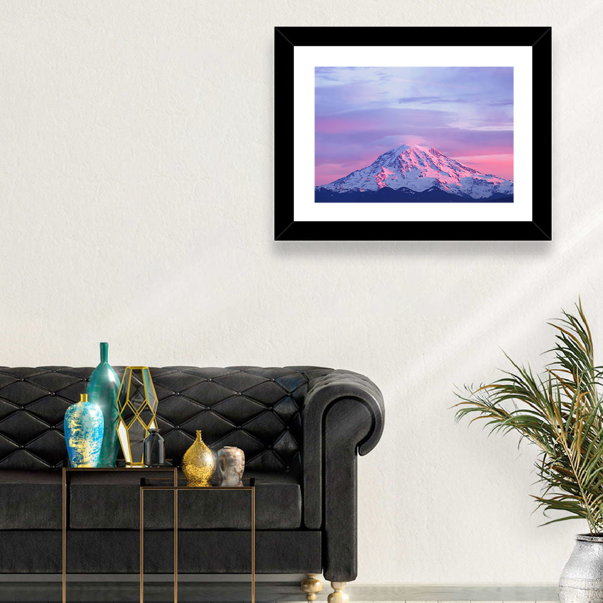 Mount Rainier Alpenglow with Lenticular Cloud Wall Art