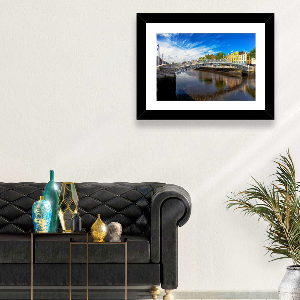 Ha'penny Bridge, Dublin Wall Art in a room, landscape