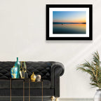 Cyprus Lake Sunset Boat Wall Art