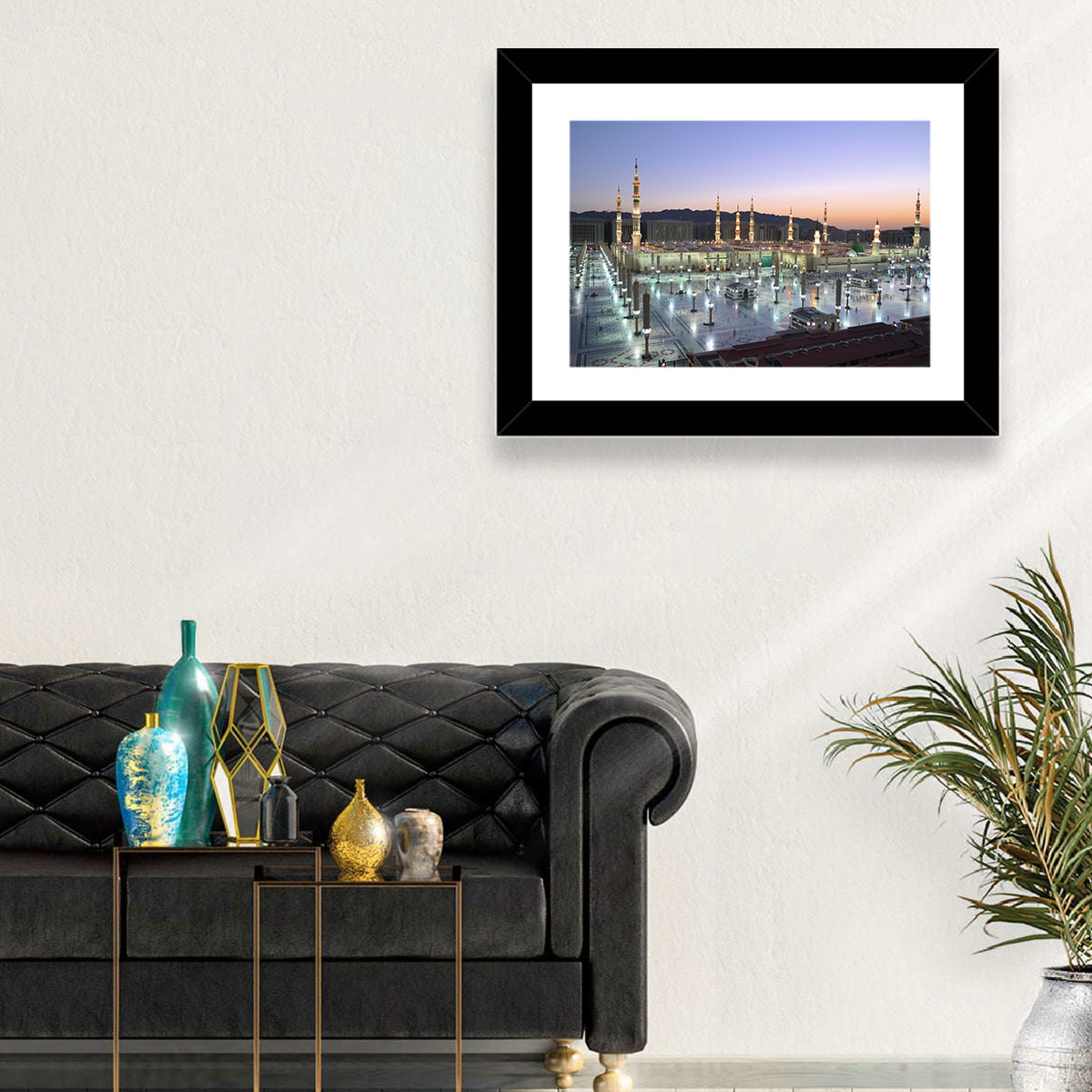 Nabawi Mosque at Dusk, Medina Wall Art