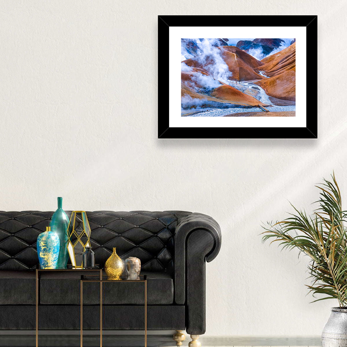 Geothermal Valley with Footbridge Wall Art