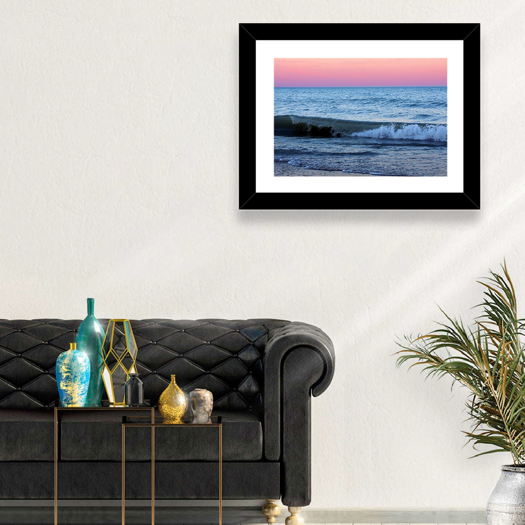 Lake Michigan Sunset with Sailboat Wall Art