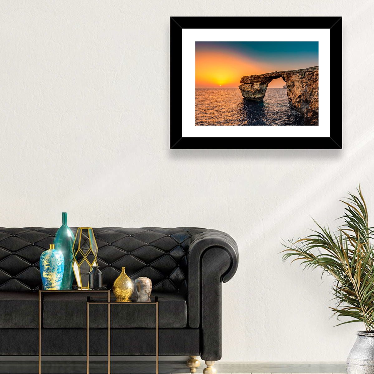 Azure Window Sunset, Dwejra Wall Art in a room, landscape