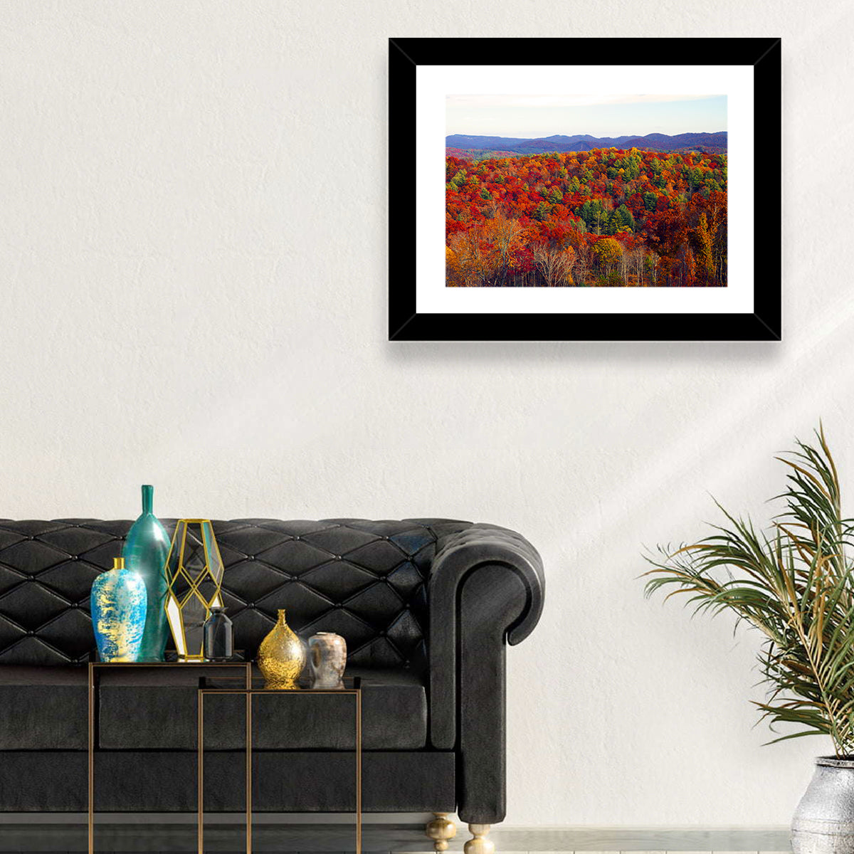 Autumn in the Appalachian Forest Wall Art in a room, landscape