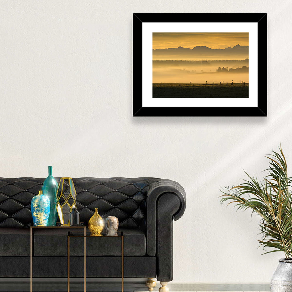 Bavarian Alps Morning Haze Wall Art