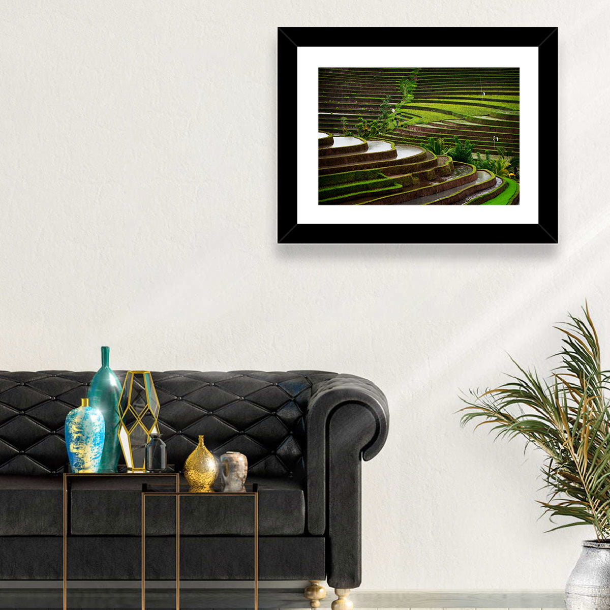 Lush Rice Terraces Wall Art