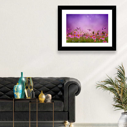 Floral Butterflies Concept Wall Art