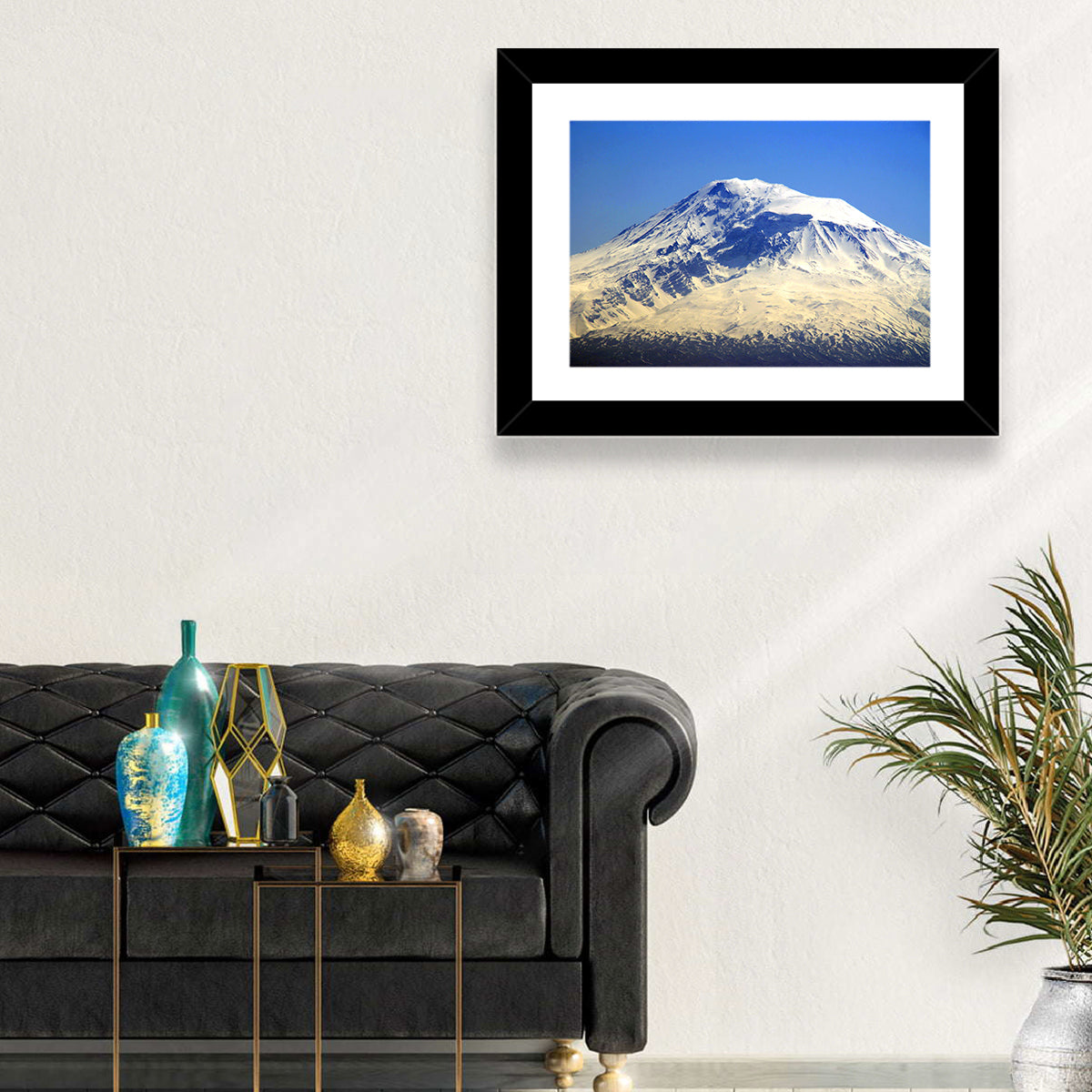 Mount Ararat Winter Summit Wall Art in a room, landscape