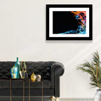 Glowing Flame Abstract Wall Art