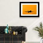 Golden Hour Airliner Silhouette Wall Art