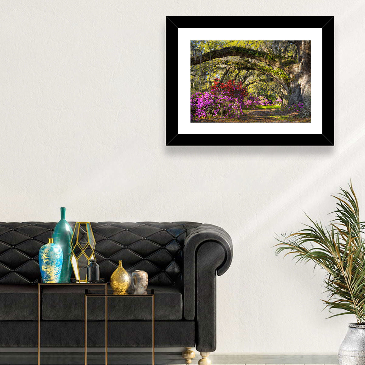 Azalea Garden Path Wall Art in a room, landscape