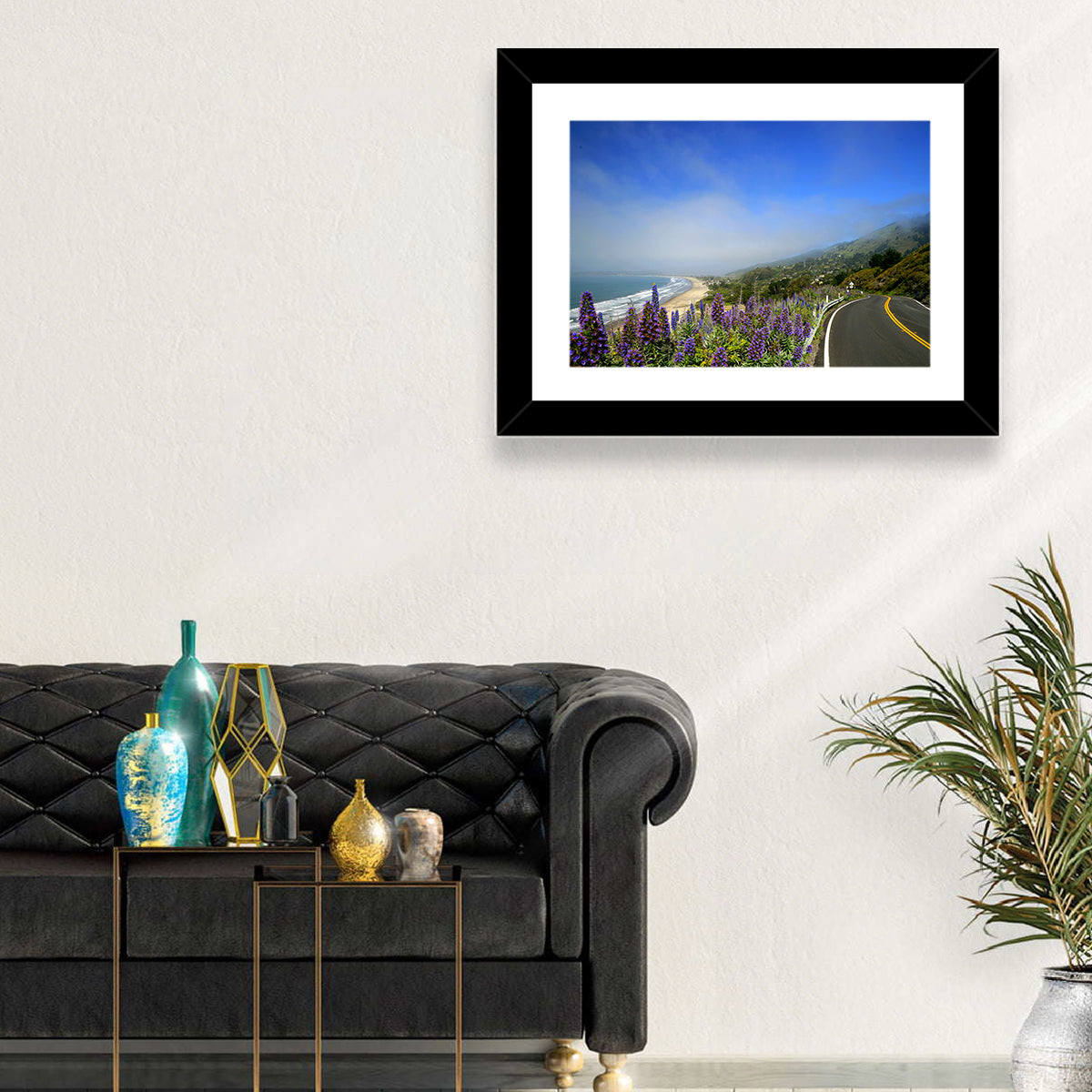 Big Sur Coastal Road Wall Art in a room, landscape