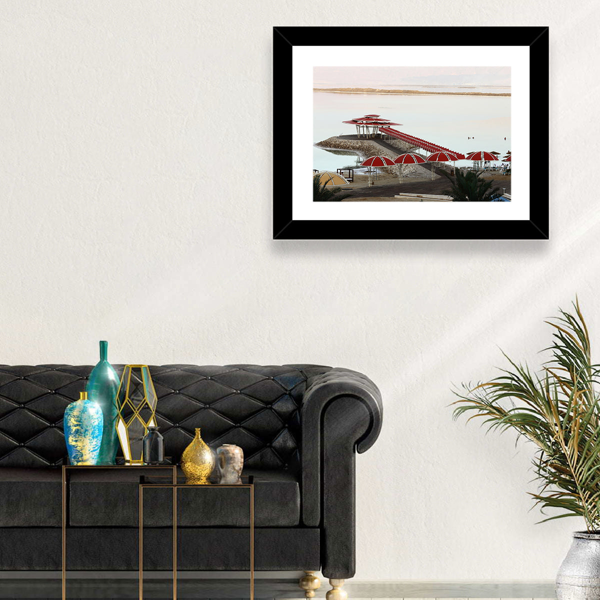 Ein Bokek Dead Sea Boardwalk Wall Art in a room, landscape