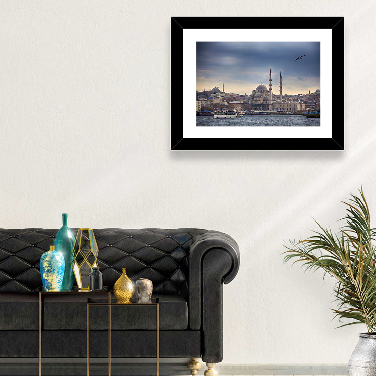 Istanbul Skyline with New Mosque Wall Art