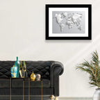 Faceted Triangular World Map Wall Art