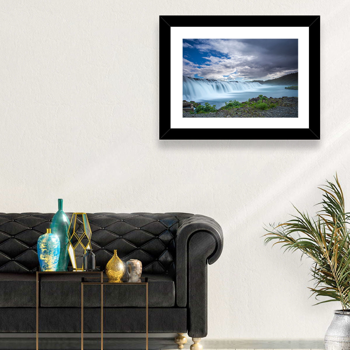 Faxi Waterfall, Iceland Wall Art in a room, landscape