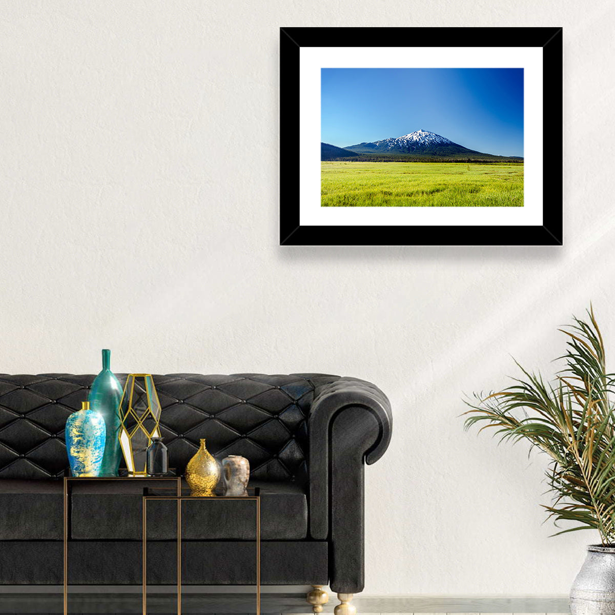 Mount Bachelor Wall Art in a room, landscape
