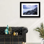 Misty Hillside Town Wall Art
