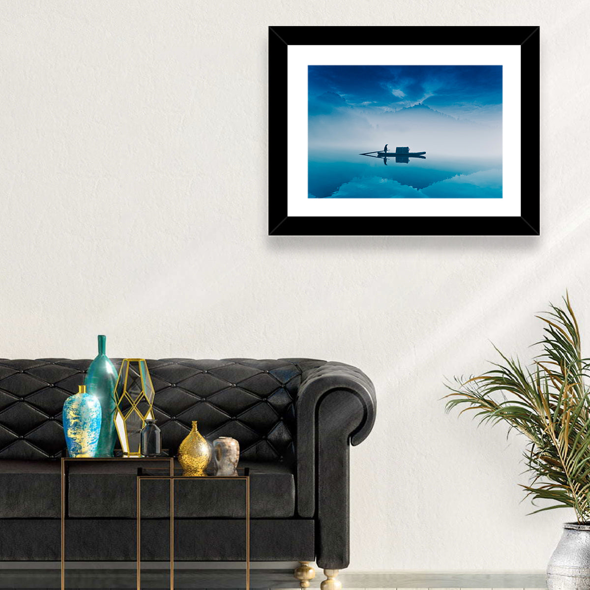 Dongjiang Lake Morning Wall Art in a room, landscape