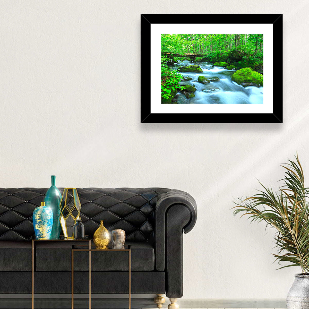 Mossy Forest Stream Wall Art
