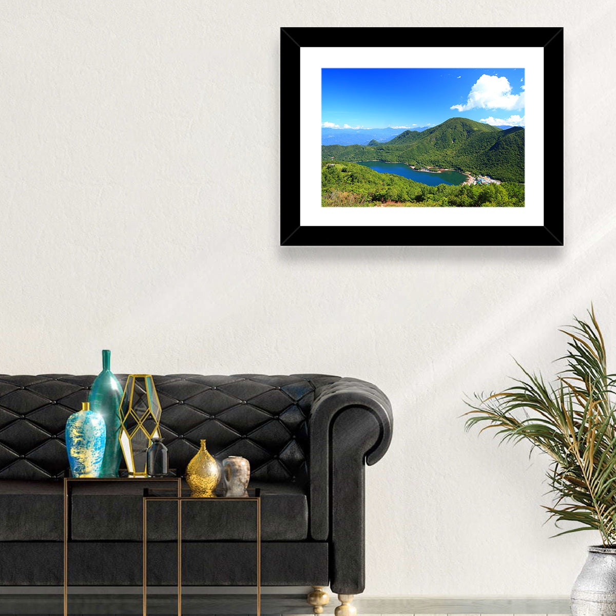 Mount Akagi and Lake Yunoko Wall Art in a room, landscape