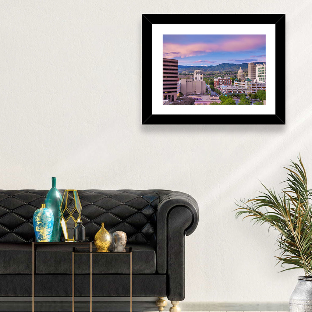 Boise Downtown at Golden Hour Wall Art