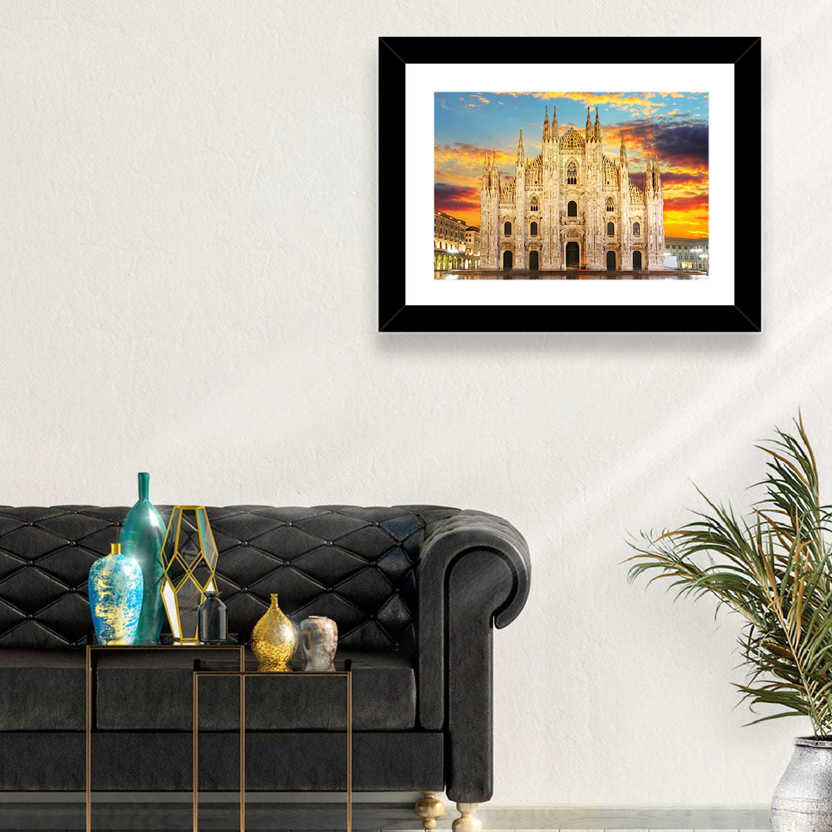 Milan Duomo at Sunset Wall Art in a room, landscape