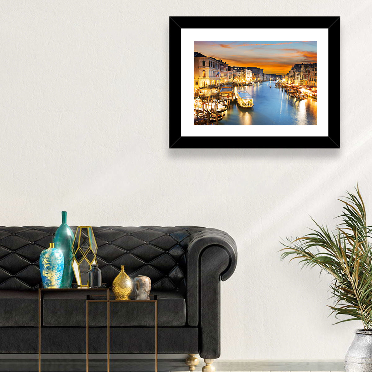 Venice Grand Canal at Dusk Wall Art in a room, landscape