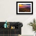 Blue Ridge Sunset Over Autumn Ridges Wall Art