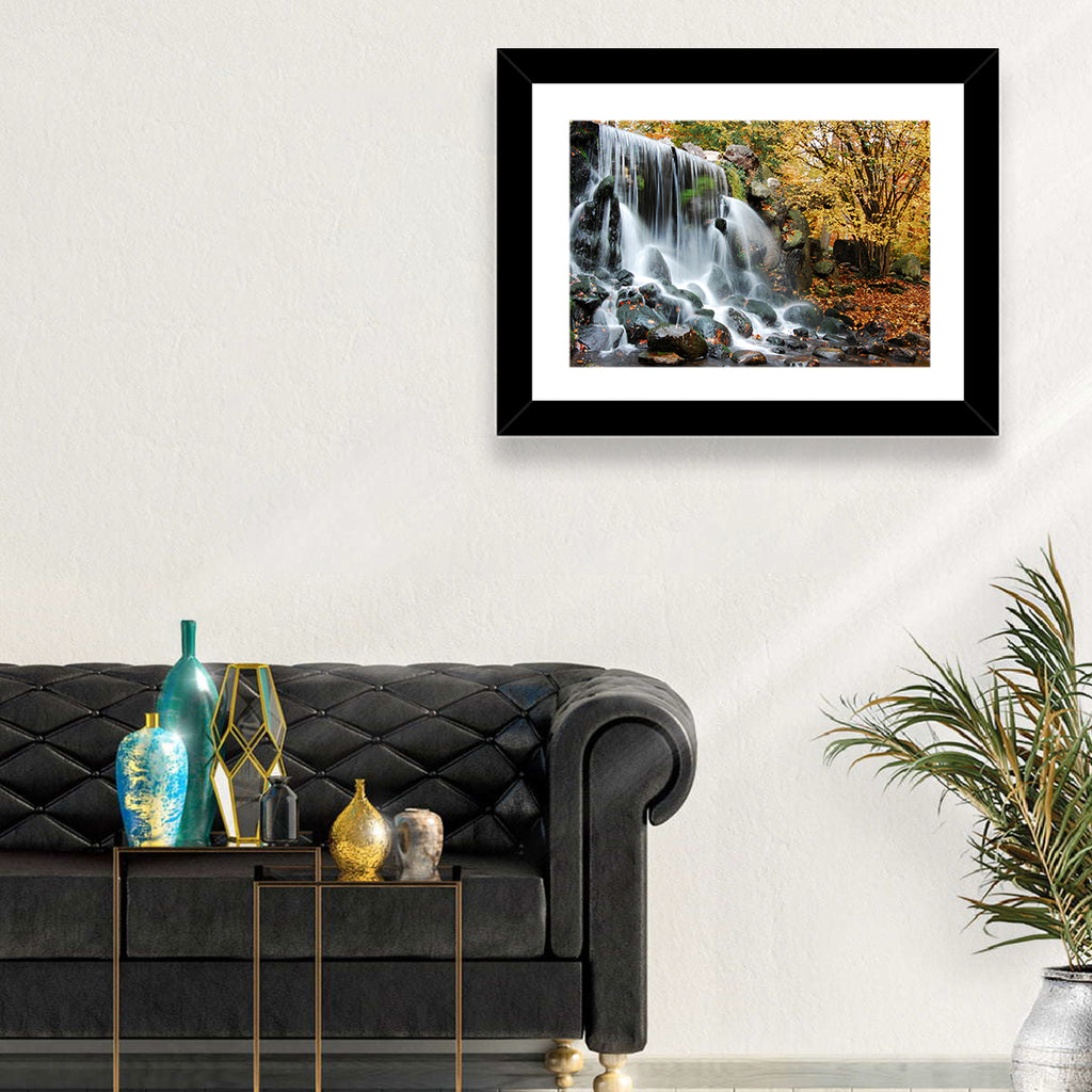 Autumn Waterfall at Sonsbeek Park Wall Art