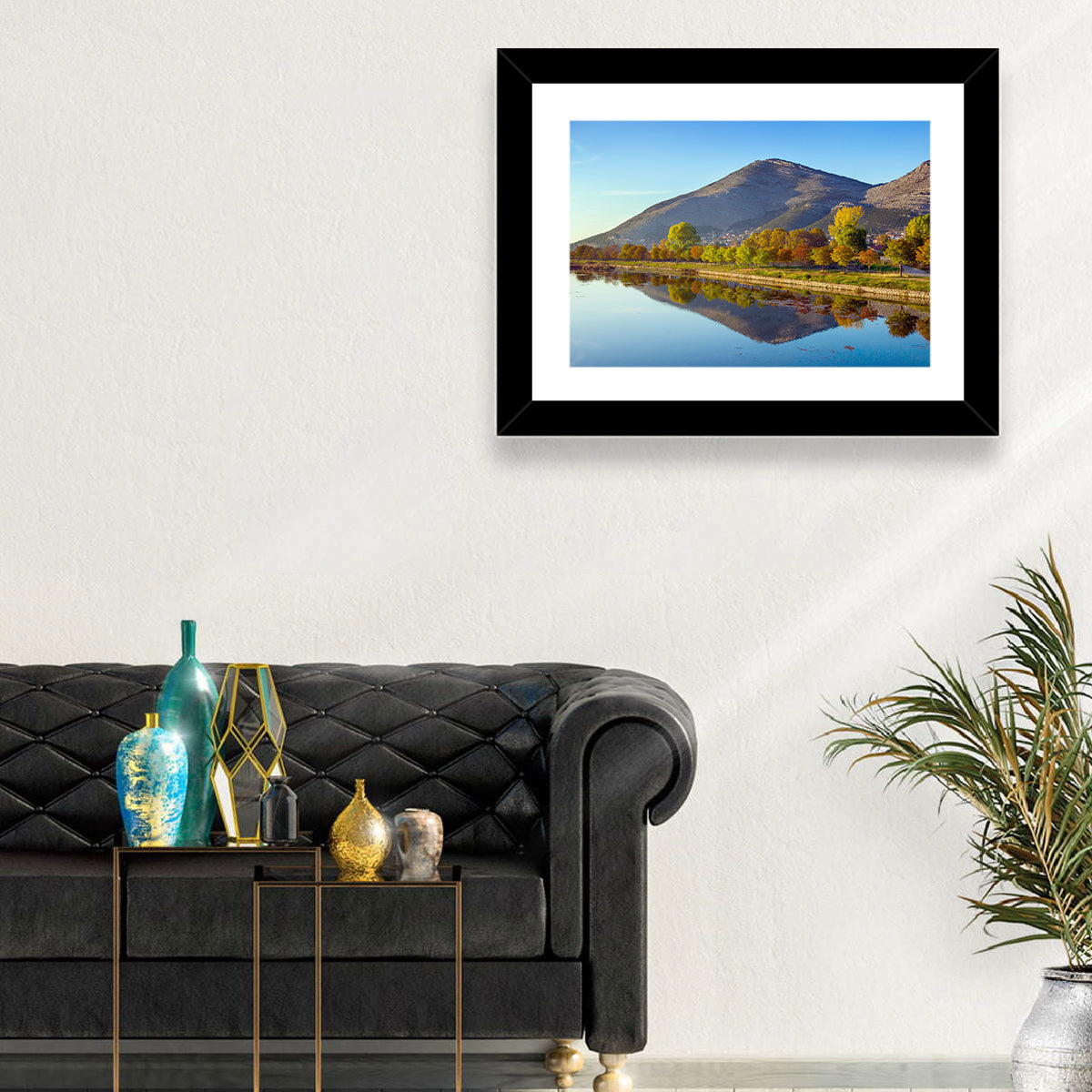 Trebišnjica River Reflection, Trebinje Wall Art in a room, landscape