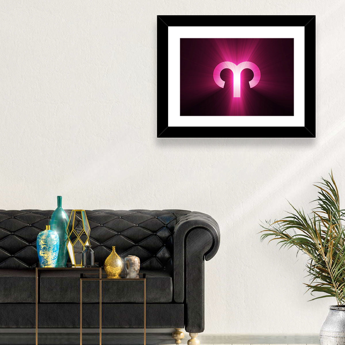 Radiant Aries Zodiac Emblem Wall Art