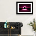Libra Symbol Neon Glow Wall Art