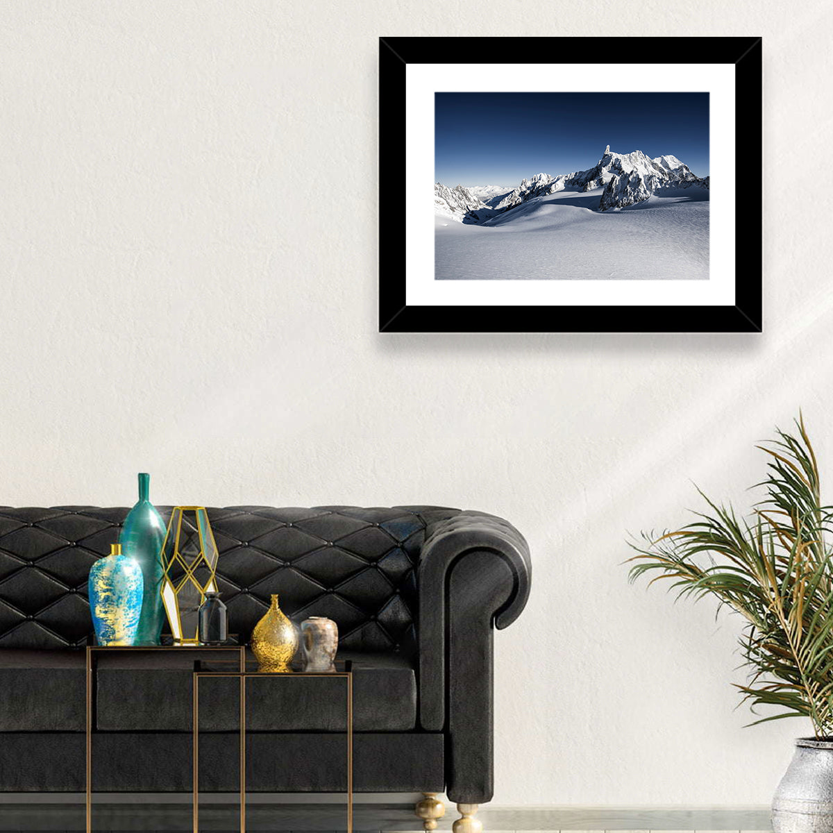 Mont Blanc Vista Wall Art in a room, landscape