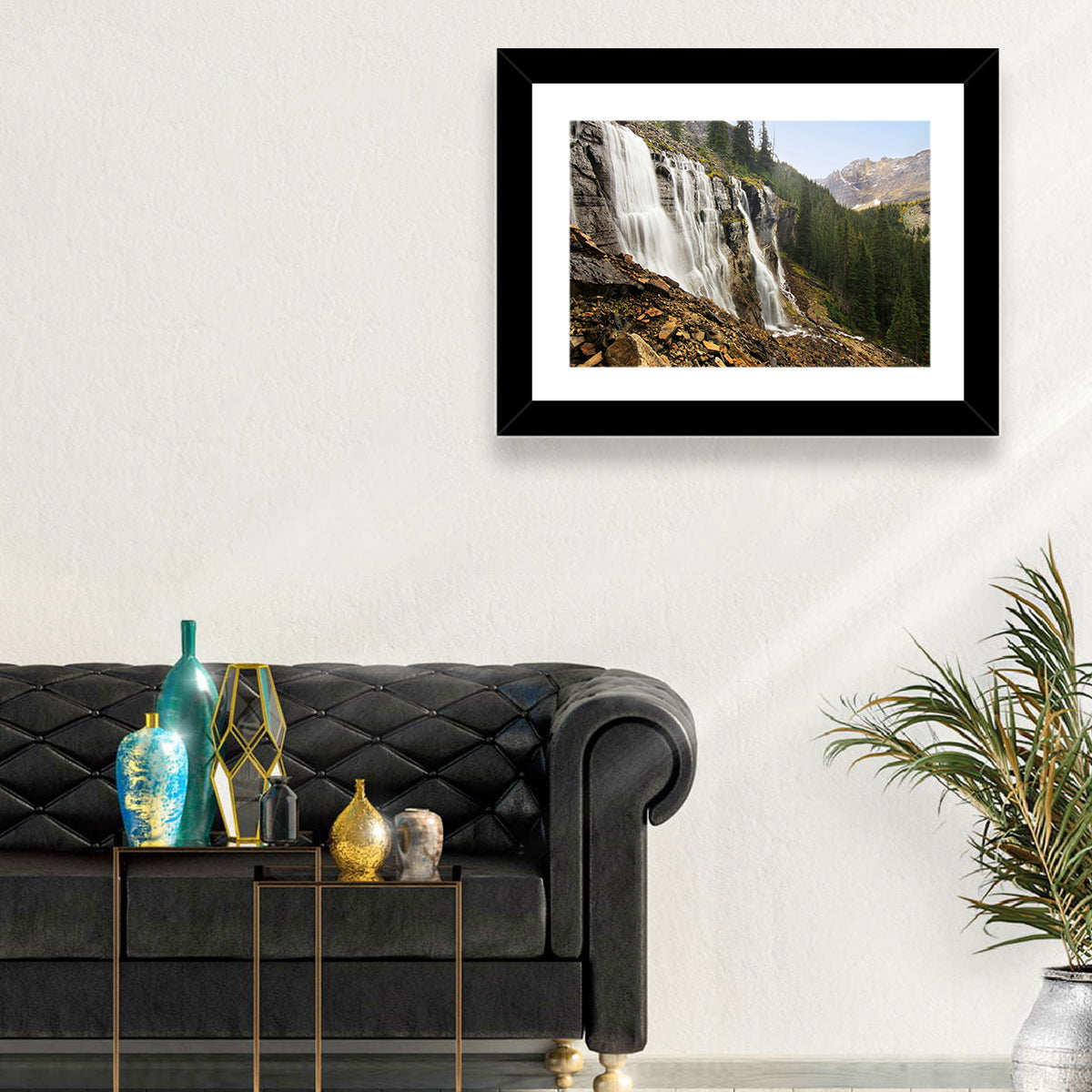 Seven Veils Falls Wall Art in a room, landscape