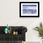 Iguazu Falls Blue Monochrome Wall Art