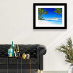 Tropical Beach Cruise Ship Shoreline Wall Art