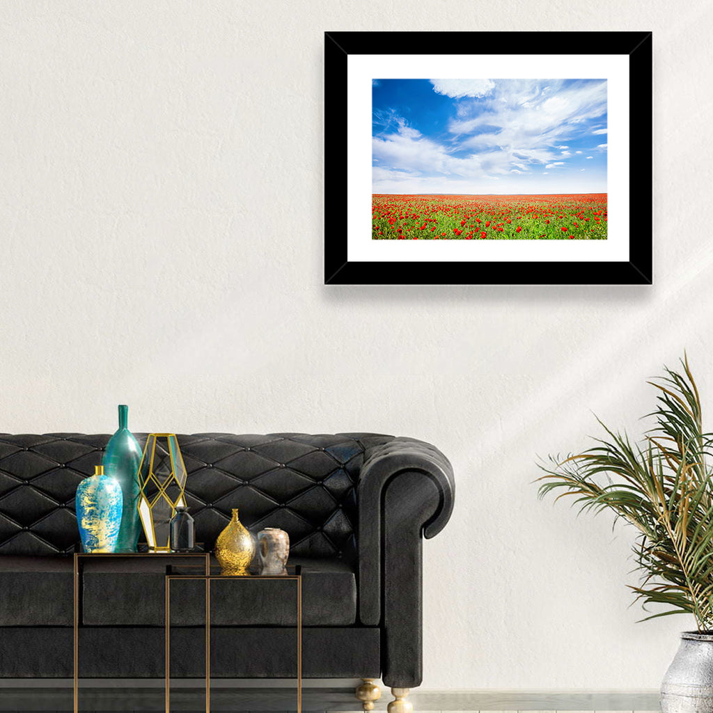 Red Poppy Field Wall Art