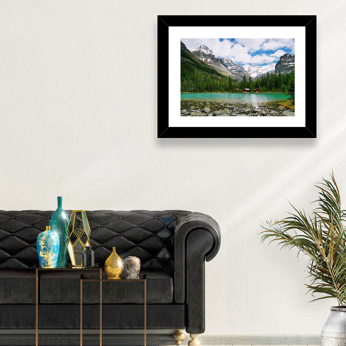 Lake O'hara Wall Art in a room, landscape
